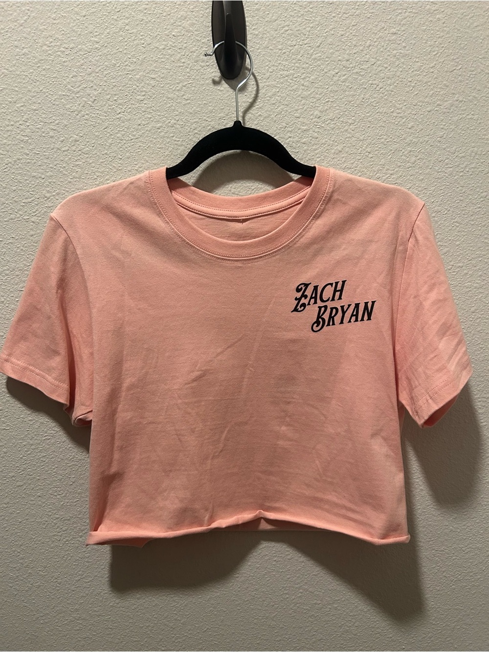 NEW (S) Zach Bryan Pink Graphic Crop T Shirt Women's Merch